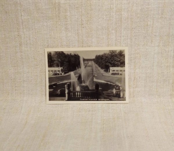 Фото-снимки "Возрожденные фонтаны Петродворца" 1948 год СССР фото-снимок №14 лицевая сторона
